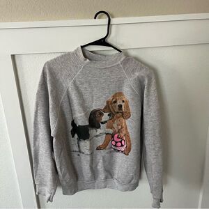 Vintage Tultex Women's Large Dog Crewneck Sweatshirt.